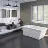 Elinor 60 x 32 AcrylX Freestanding End Drain Bathtub in White with White Skirt