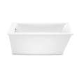 Elinor 60 x 32 AcrylX Freestanding End Drain Bathtub in White with White Skirt