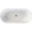 Lorca 6731 Acrylic Freestanding Center Drain Bathtub in White with White Skirt