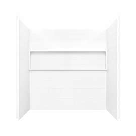 NexTile 6030 Direct-to-Stud Four-Piece Alcove Tub Wall Kit in White