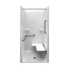 MX QSI-3682-BF 0.625 in. RRF AcrylX Alcove Left-Hand Drain One-Piece Shower in White