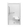 MX QSI-3637-BF 0.625 in. RRF AcrylX Alcove Left-Hand Drain Three-Piece Shower in White