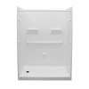 MX QSI-6030-SH 4 in. AcrylX Alcove Right-Hand Drain Five-Piece Shower in White