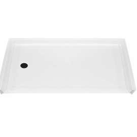 MX QSI-6030-BF 1 in. AcrylX Alcove Shower Base with Left-Hand Drain in White