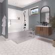 Effika 6030 Polystyrene Glue Up Three-Piece Tub Wall Surround in White