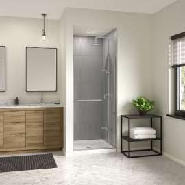 Icon 3232 AcrylX Alcove Shower Base with Center Drain in White