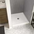 Icon 3232 AcrylX Alcove Shower Base with Center Drain in White