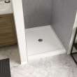 Icon 3642 AcrylX Alcove Shower Base with Center Drain in White