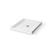 Icon 3642 AcrylX Alcove Shower Base with Center Drain in White