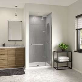 Icon 4234 AcrylX Alcove Shower Base with Center Drain in White