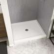 Icon 4234 AcrylX Alcove Shower Base with Center Drain in White