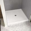 Icon 4242 AcrylX Alcove Shower Base with Center Drain in White