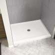 Icon 4832 AcrylX Alcove Shower Base with Center Drain in White