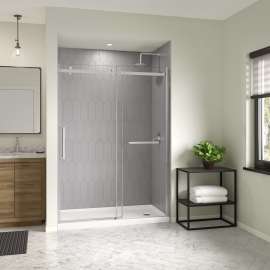 Icon 6032 AcrylX Alcove Shower Base with Left-Hand Drain in White