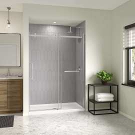 Icon 6032 AcrylX Alcove Shower Base with Center Drain in White