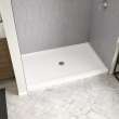 Icon 6034 AcrylX Alcove Shower Base with Center Drain in White