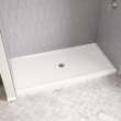 Icon 7236 AcrylX Alcove Shower Base with Center Drain in White