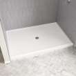 Icon 7248 AcrylX Alcove Shower Base with Center Drain in White