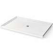 Icon 7248 AcrylX Alcove Shower Base with Center Drain in White