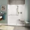 OPS-6030-RS - ANSI Compliant AcrylX Alcove Center Drain One-Piece Shower in White
