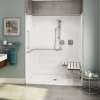 OPS-6036-RS - ANSI Compliant AcrylX Alcove Center Drain One-Piece Shower in White