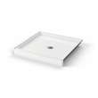 SPL 3838 AcrylX Alcove Shower Base with Center Drain in Biscuit