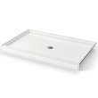 SPL 3860 AcrylX Alcove Shower Base with Center Drain in White