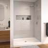 SPL 3860 AcrylX Alcove Shower Base with Center Drain in Bone