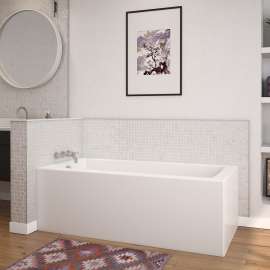 Nomad Corner 6032 AcrylX Corner Left-Hand Drain Bathtub in White