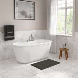 Emica 5832 AcrylX Freestanding Center Drain Bathtub in White with White Skirt