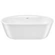 Emica 6434 AcrylX Freestanding Center Drain Bathtub in White with White Skirt