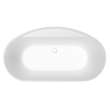 Emica 6434 AcrylX Freestanding Center Drain Bathtub in White with White Skirt