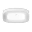 Odetta 58 x 32 AcrylX Freestanding Center Drain Bathtub in White with White Skirt
