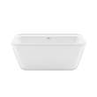 Kai 58 x 32 AcrylX Freestanding Center Drain Bathtub in White with White Skirt