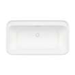 Kai 58 x 32 AcrylX Freestanding Center Drain Bathtub in White with White Skirt