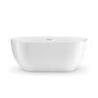 Tosca 5932 Acrylic Freestanding Center Drain Bathtub in White with White Skirt