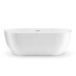 Tosca 6732 Acrylic Freestanding Center Drain Bathtub in White with White Skirt