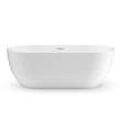 Tosca Matte 6732 Acrylic Freestanding Center Drain Bathtub in Matte White with Matte White Skirt