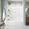 Jaxi 6032 AcrylX Alcove Right-Hand Drain Bathtub in Bone