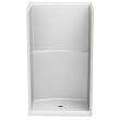 14834STT 48 x 35 AcrylX Alcove Center Drain One-Piece Shower in White