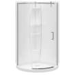 Round Base 36 3 in. 36 x 36 Acrylic Corner Left or Right Shower Base with Corner Drain in White