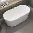 Griffin 5829 AcrylX Freestanding Center Drain Bathtub in White with White Skirt