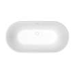 Griffin 5829 AcrylX Freestanding Center Drain Bathtub in White with White Skirt