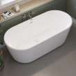 Griffin 6429 AcrylX Freestanding Center Drain Bathtub in White with White Skirt
