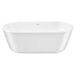 Griffin 6429 AcrylX Freestanding Center Drain Bathtub in White with White Skirt