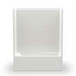 6030STT 60 x 31 AcrylX Alcove Left-Hand Drain One-Piece Tub Shower in White