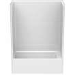 6032STT 60 x 33 AcrylX Alcove Left-Hand Drain One-Piece Tub Shower in White