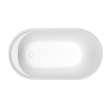 Davis 58 x 32 AcrylX Freestanding End Drain Bathtub in White with White Skirt