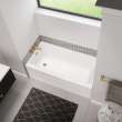 Bosca 6032 AFR Acrylic Alcove Left-Hand Drain Bathtub in White