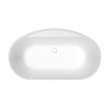 Eldora 5832 AcrylX Freestanding Center Drain Bathtub in White with White Skirt